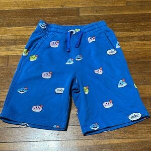 Nike Kids Blue Printed Sweat Shorts, Sz Large